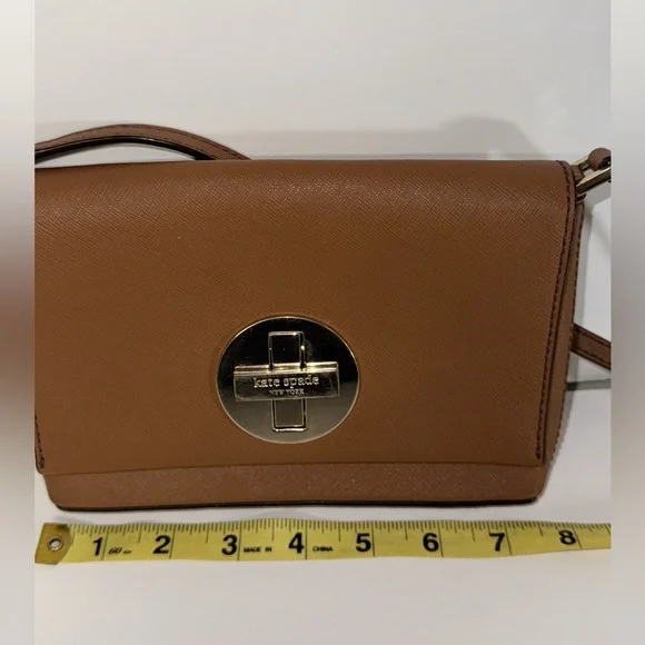 KATE SPADE NEWBURY LANE CROSSBODY SAFFIANO LEATHER BROWN COLOR - Picture 9 of 11